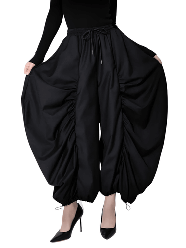 High Waist Black Wide Leg Arc Ankle Length Pants New Loose Trousers Women Fashion, black high waisted pants for women, Drestiny, black women's pants, Casual Pants, Dress Pants, Women's Dress Pants, United States, Australia, New Zealand, United Kingdom, 
black dress pants for women, Black, M, L, shopdrestiny.com